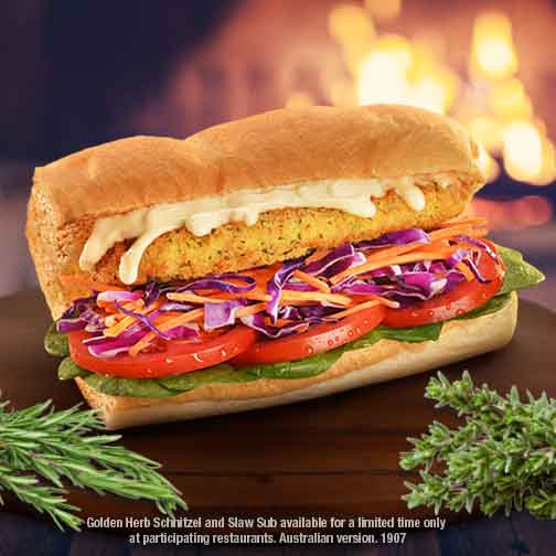 Working Border Collie Elkana Champ in the Subway Golden Herb Schnitzel And Slaw Sub Commercial